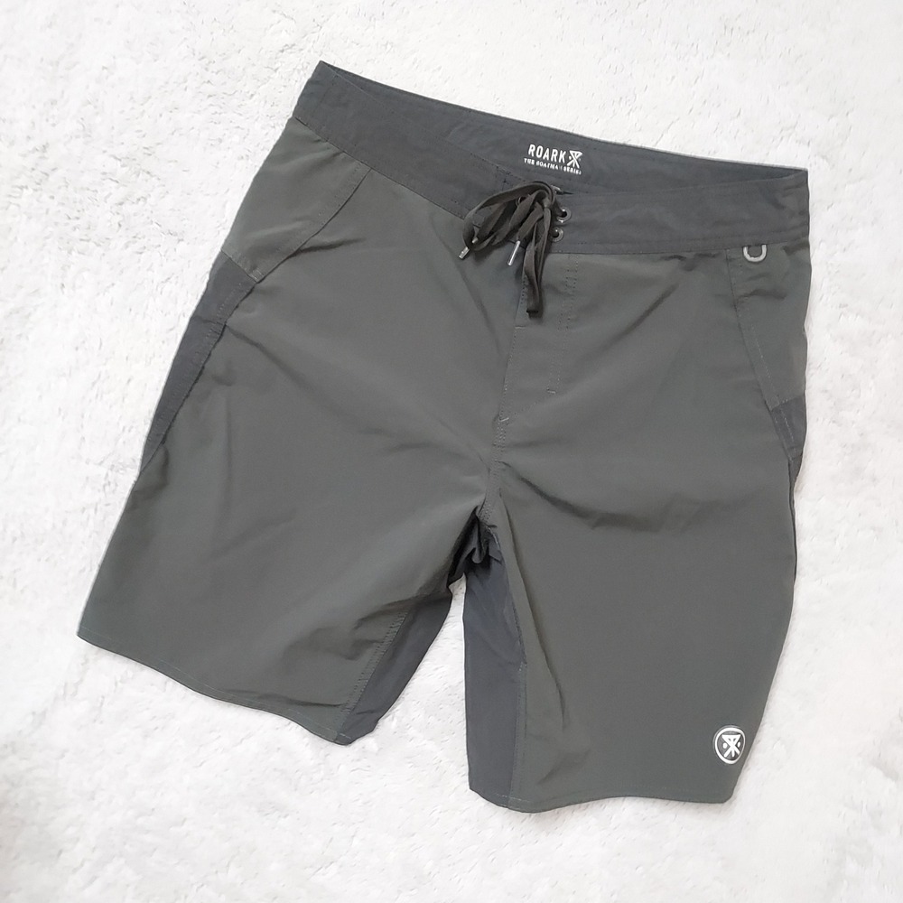 Roark Board Shorts Mens 30 Boatman Series Cordura RB318 Black Surf Fish Beach